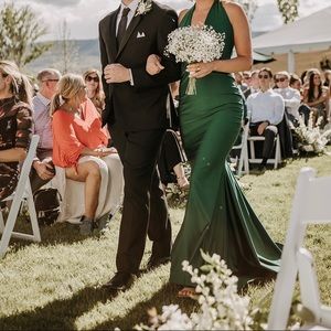 Emerald green formal dress
